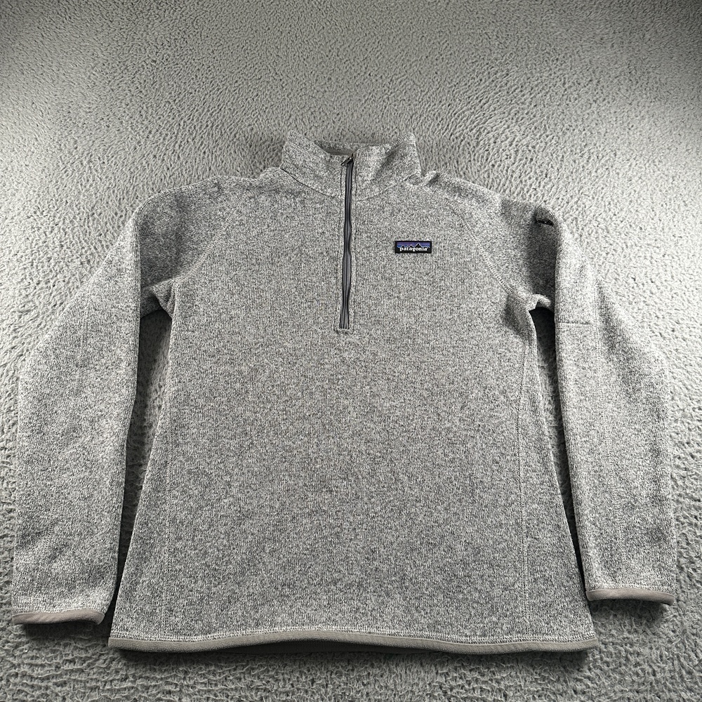 Patagonia Better Sweater 1/4 Zip Fleece Jacket Womens M Gray Pullover Outdoor